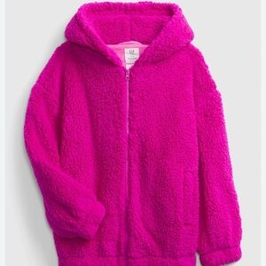 GAP Teen Hot Magenta Sherpa Hoodie